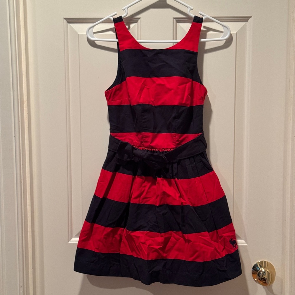 NWT 2000s Abercrombie & Fitch Striped Bow Dress